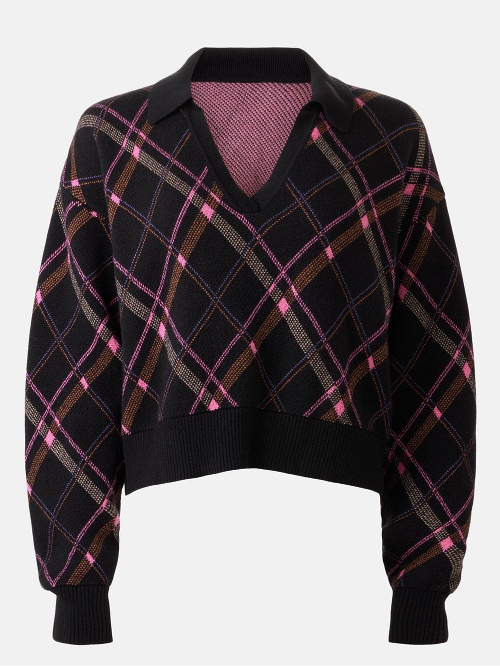 Untitled in Motion Plaid Knit Polo Sweater Sz M. - Picture 3 of 12